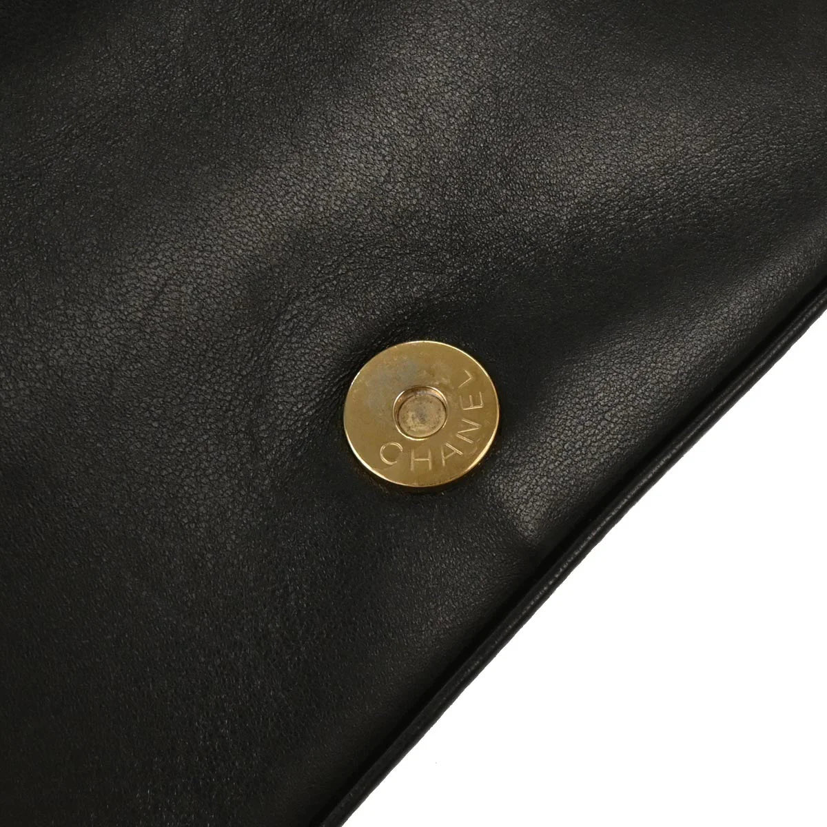 Chanel 2000-2001 Black Lambskin Choco Bar Shoulder Bag