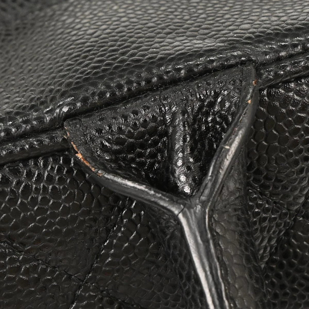 Chanel 2003-200 Black Caviar Bowling Bag