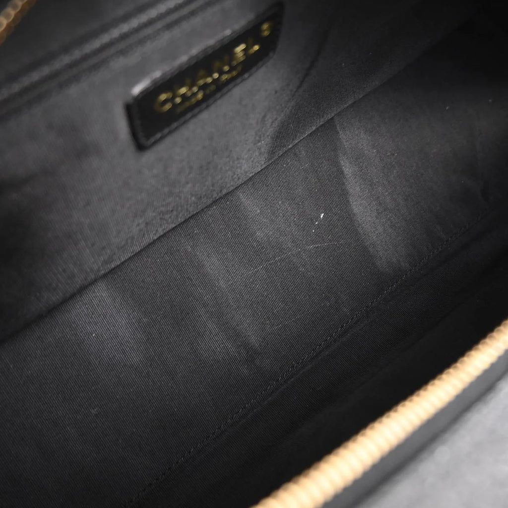 Chanel 2003-200 Black Caviar Bowling Bag